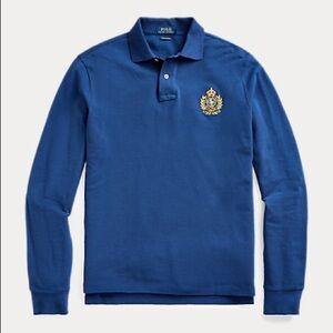 Polo Ralph Lauren NWT Men’s XXL Custom Slim Crest Blue Long Sleeve Shirt Preppy